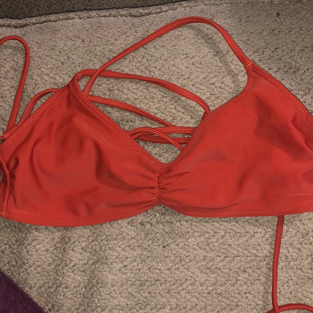 orange racerback bikini top